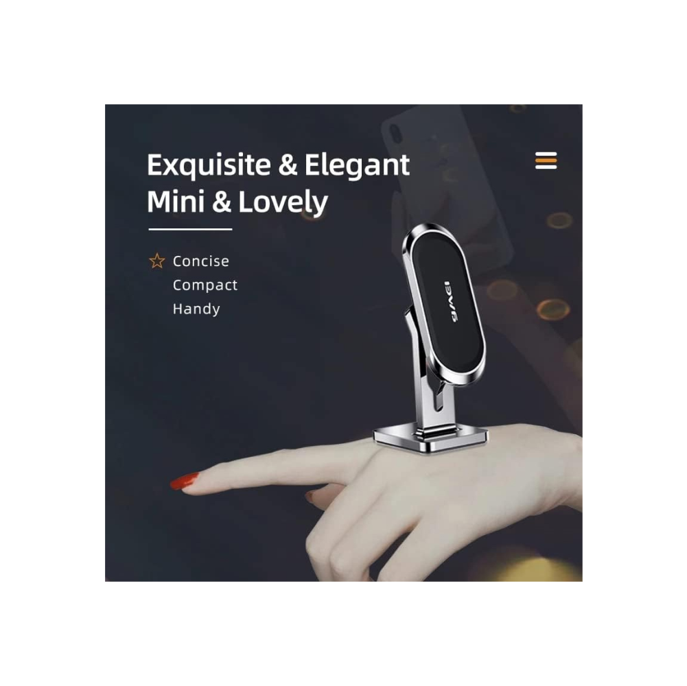 Awei X19 Magnetic Car Phone Holder - Silver